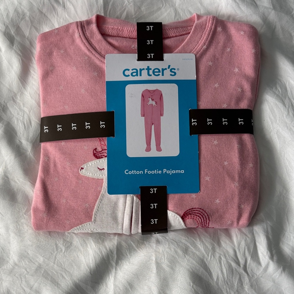 Carter's Pink Unicorn Cotton Pajama Set - Picture 2 of 3